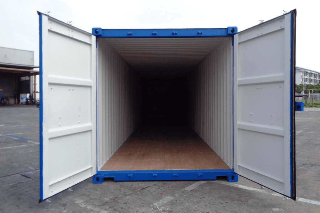 40 foot container with doors open