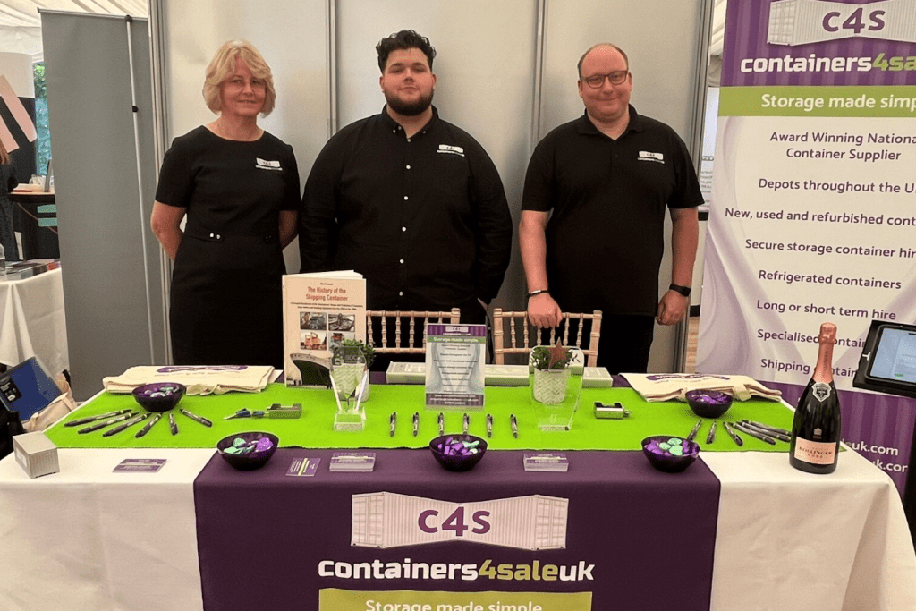 containers 4 sale stall at festival of business
