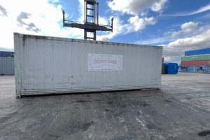 30 foot refrigerated container in white side view